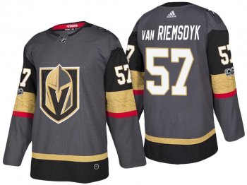 Vegas Golden Knights #57 Trevor Van Riemsdyk Steel Grey 2017-2018 Season Stitched NHL Jersey