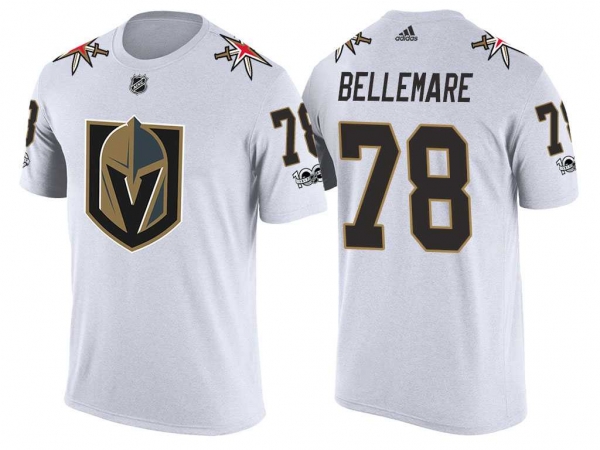 Vegas Golden Knights #78 Pierre-Edouard Bellemare White 2017 Fresh Team Commemorative T-shirt