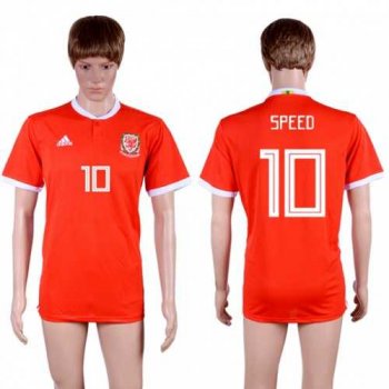 Wales #10 Speed Red Home Soccer Club Jersey