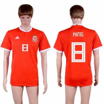 Wales #8 King Red Home Soccer Club Jersey