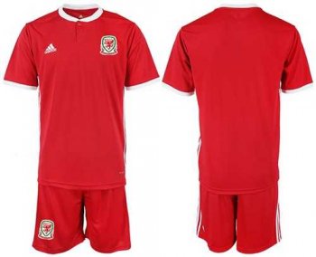 Wales Blank Red Home Soccer Country Jersey