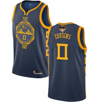 Warriors #0 DeMarcus Cousins Navy 2019 Finals Bound Basketball Swingman City Edition 2018/19 Jersey