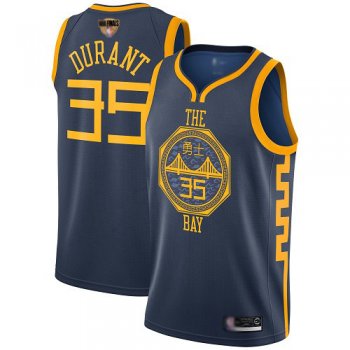 Warriors #35 Kevin Durant Navy 2019 Finals Bound Basketball Swingman City Edition 2018/19 Jersey