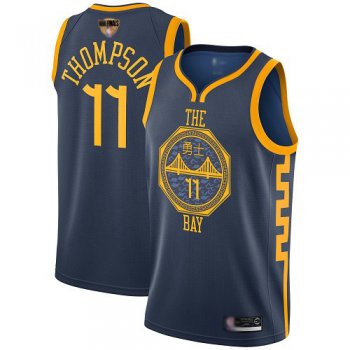 Warriors #11 Klay Thompson Navy 2019 Finals Bound Basketball Swingman City Edition 2018/19 Jersey