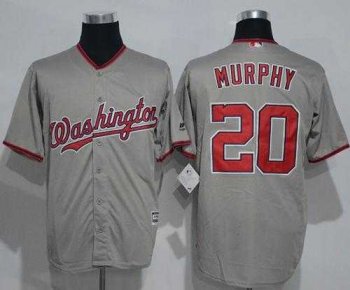 Washington Nationals #20 Daniel Murphy Grey New Cool Base Stitched MLB Jersey