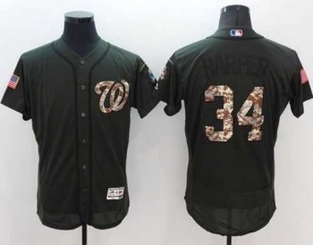 Washington Nationals #34 Bryce Harper Green Flexbase Authentic Collection Salute to Service Stitched Baseball Jersey