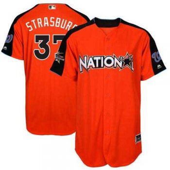 Washington Nationals #37 Stephen Strasburg Orange 2017 All-Star National League Stitched MLB Jersey