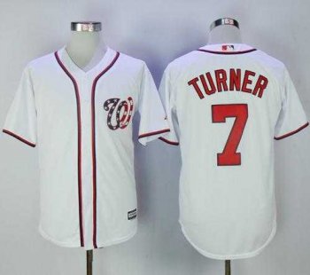 Washington Nationals #7 Trea Turner White New Cool Base Stitched MLB Jersey