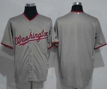 Washington Nationals Blank Grey New Cool Base Stitched MLB Jersey