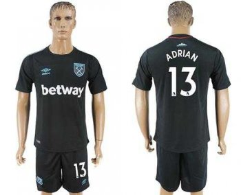 West Ham United #13 Adrian Away Soccer Club Jersey