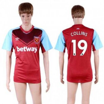 West Ham United #19 Collins Home Soccer Club Jersey