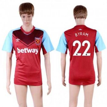 West Ham United #22 Byram Home Soccer Club Jersey