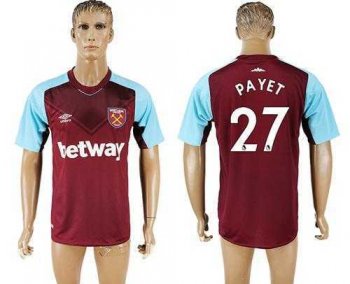 West Ham United #27 Payet Home Soccer Club Jersey