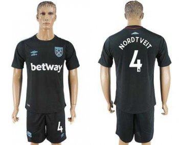 West Ham United #4 Nordtveit Away Soccer Club Jersey