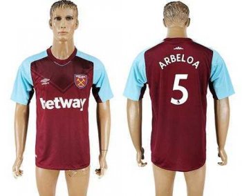 West Ham United #5 Arbeloa Home Soccer Club Jersey