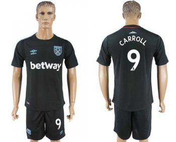 West Ham United #9 Carroll Away Soccer Club Jersey