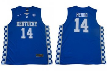 Wildcats #14 Tyler Herro Royal Blue Basketball Elite Stitched NCAA Jersey