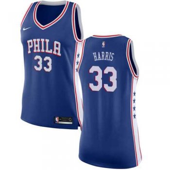 Nike 76ers #33 Tobias Harris Blue Women's NBA Swingman Icon Edition Jersey