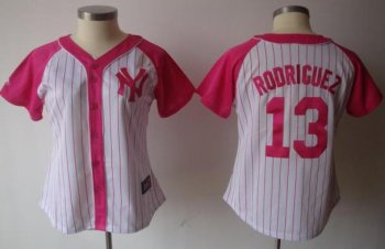 Cheap Women New York Yankees 13 Alex Rodriguez 2012 Ladies Fashion White MLB Jerseys