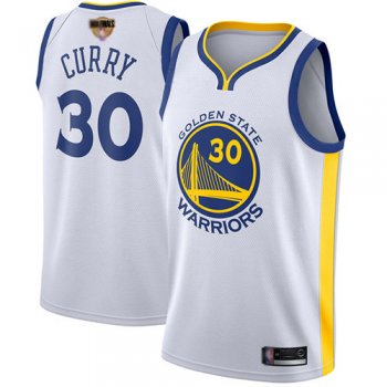 Warriors #30 Stephen Curry White 2019 Finals Bound Women's Basketball Swingman Association Edition Jersey