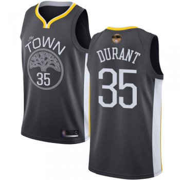 Warriors #35 Kevin Durant Black 2019 Finals Bound Women's Basketball Swingman Statement Edition Jersey