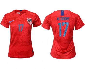 Women's USA #17 Altidore Away Soccer Country Jersey