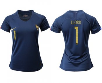 Women's France #1 LLORIS Home Soccer Country Jersey