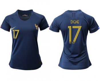 Women's France #17 Digne Home Soccer Country Jersey