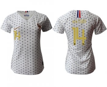 Women's France #14 Matuidi Away Soccer Country Jersey