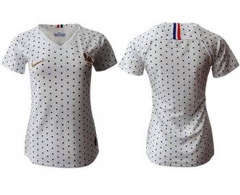 Women's France Blank Away Soccer Country Jersey