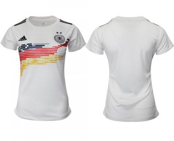 Women's Germany Blank White Home Soccer Country Jersey