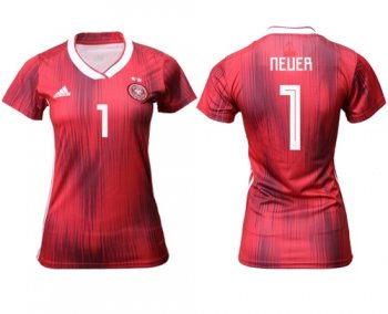 Women's Germany #1 Neuer Away Soccer Country Jersey