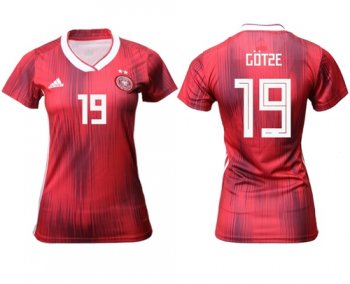 Women's Germany #19 Gotze Away Soccer Country Jersey