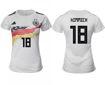 Women's Germany #18 Kimmich White Home Soccer Country Jersey