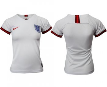 Women's England Blank Home Soccer Country Jersey