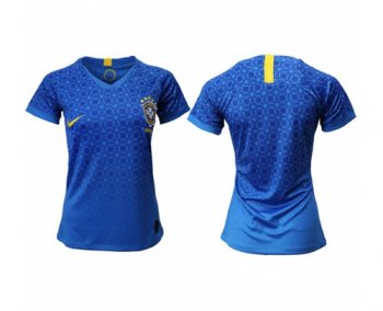 Women's Brazil Blank Away Soccer Country Jersey