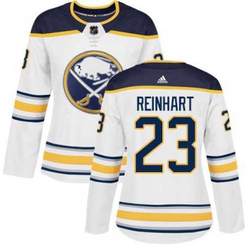 Women's Adidas Buffalo Sabres #23 Sam Reinhart White Road Authentic Stitched NHL Jersey