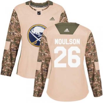 Women's Adidas Buffalo Sabres #26 Matt Moulson Camo Authentic 2017 Veterans Day Stitched NHL Jersey