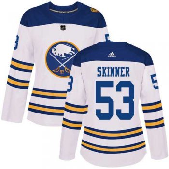 Women's Adidas Buffalo Sabres #53 Jeff Skinner White Authentic 2018 Winter Classic Stitched NHL Jersey