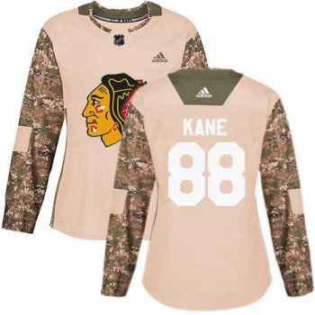 Women's Adidas Chicago Blackhawks #88 Patrick Kane Camo Authentic 2017 Veterans Day Stitched NHL Jersey