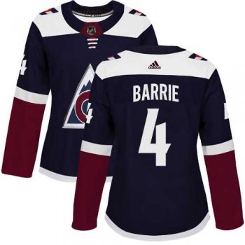 Women's Adidas Colorado Avalanche #4 Tyson Barrie Navy Alternate Authentic Stitched NHL Jersey