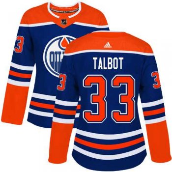 Women's Adidas Edmonton Oilers #33 Cam Talbot Royal Alternate Authentic Stitched NHL Jersey