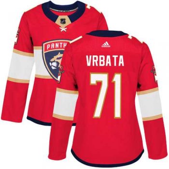 Women's Adidas Florida Panthers #71 Radim Vrbata Red Home Authentic Stitched NHL Jersey