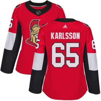 Women's Adidas Ottawa Senators #65 Erik Karlsson Red Home Authentic Stitched NHL Jersey