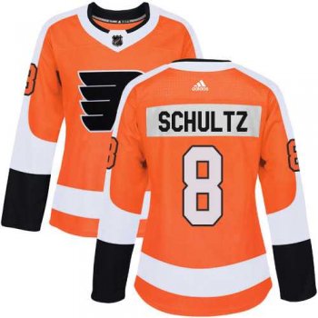 Women's Adidas Philadelphia Flyers #8 Dave Schultz Orange Home Authentic Stitched NHL