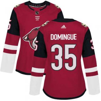 Women's Adidas Phoenix Coyotes #35 Louis Domingue Maroon Home Authentic Stitched NHL