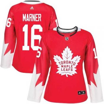 Women's Adidas Toronto Maple Leafs #16 Mitchell Marner Red Team Canada Authentic Stitched NHL