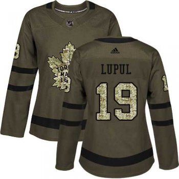 Women's Adidas Toronto Maple Leafs #19 Joffrey Lupul Green Salute to Service Stitched NHL Jersey