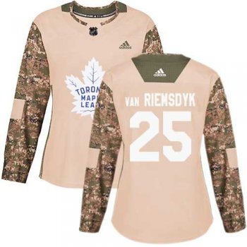 Women's Adidas Toronto Maple Leafs #25 James Van Riemsdyk Camo Authentic 2017 Veterans Day Stitched NHL Jersey