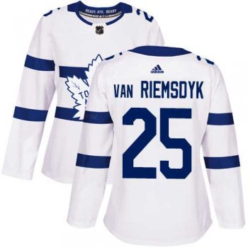 Women's Adidas Toronto Maple Leafs #25 James Van Riemsdyk White Authentic 2018 Stadium Series Stitched NHL Jersey